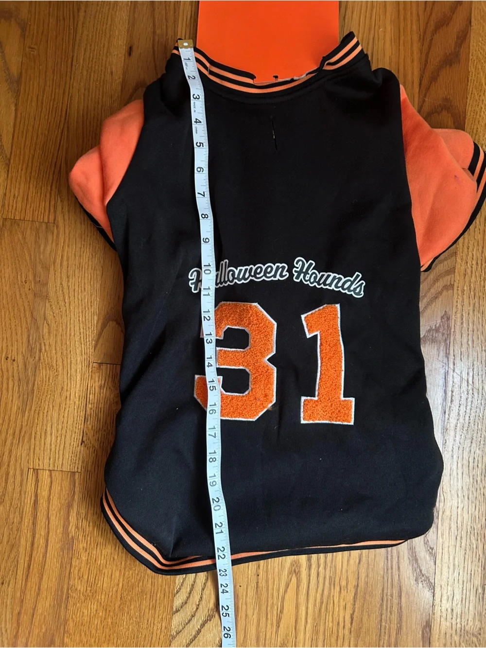 Halloween Hounds Black & Orange Dog Jersey - Number 31 xl